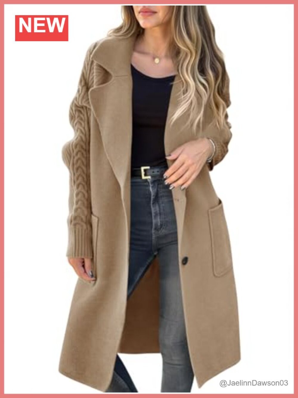 Womens Long Cardigan Sweater Button Front Patchwork Pockets Knit